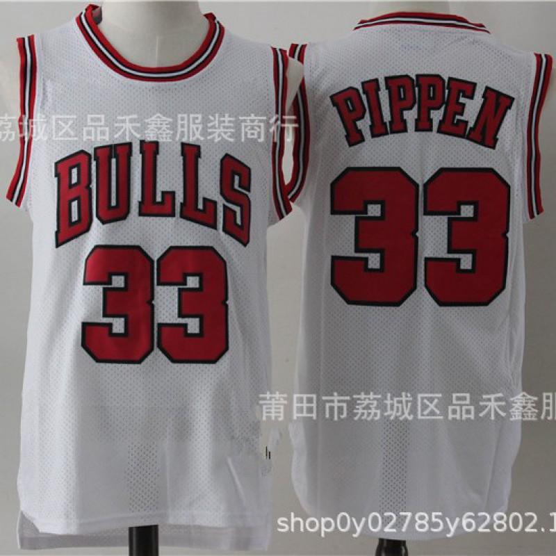 Chicago Bulls Retro Basketball Jersey Michael Jordan 23 Scottie Pippen 33 Dennis Rodman 91 Embroidered Cotton