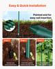 Garden Stakes, 15 Pack, 1705 mm, Plastic Coated Metal Tomato Stakes, Garden Sticks for Plants Support, with Pointed End and Non-Slip Bumps for Growing