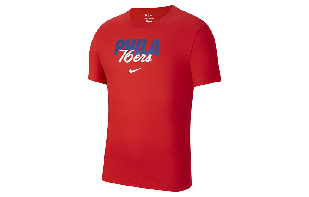 Nike T Shirts Men's Red Crew Neck Moderate Straight Fit CK8967-657