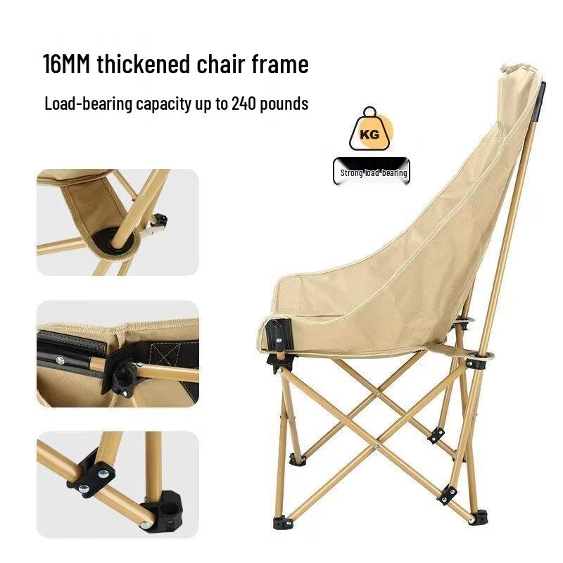 Portable High-Back Moon Folding Chair