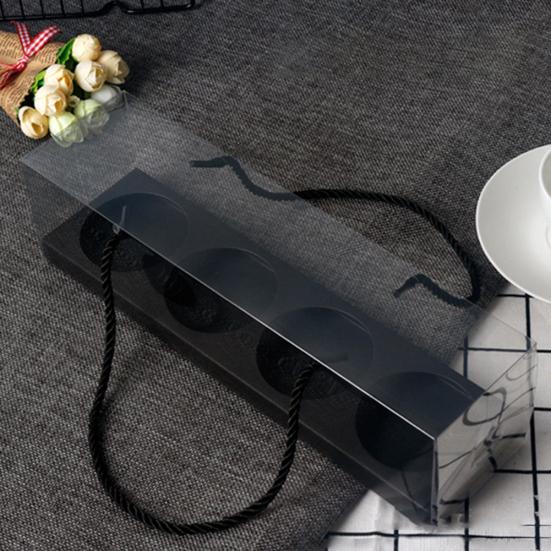 10шт прозрачные коробки ПЭТ торт кекс рулон контейнер упаковка десерт держатель