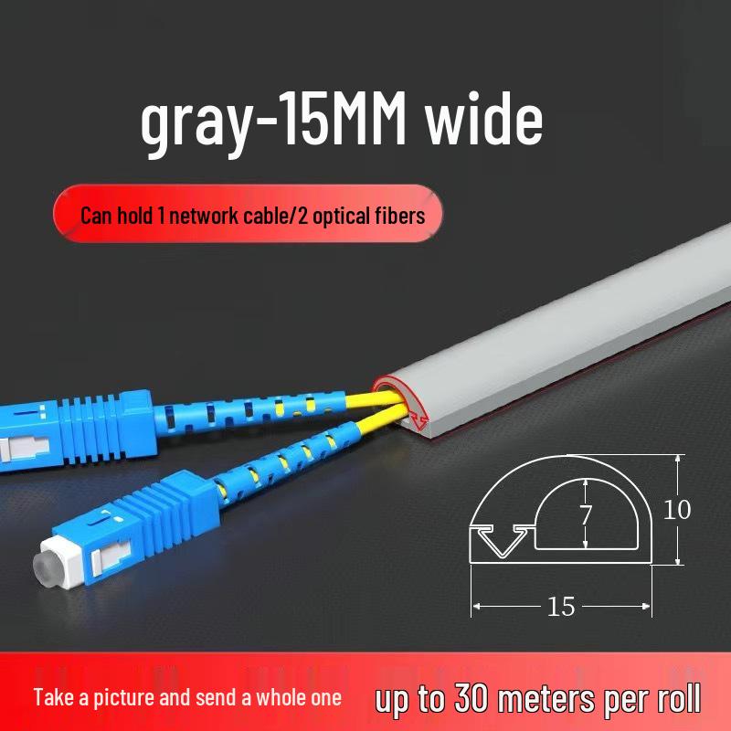 ПВХ Кабель-канал для поверхностного монтажа: Скрытая проводка и декоративная крышка для сети с боковым отверстием для оптоволокна и открытых проводов.