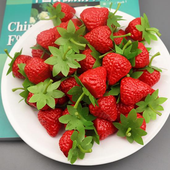 Simulated Strawberry Model Beautiful High Simulation Plastic Fake Strawberry Model Fake Simulated Strawberry Model Simulated Strawberry Model