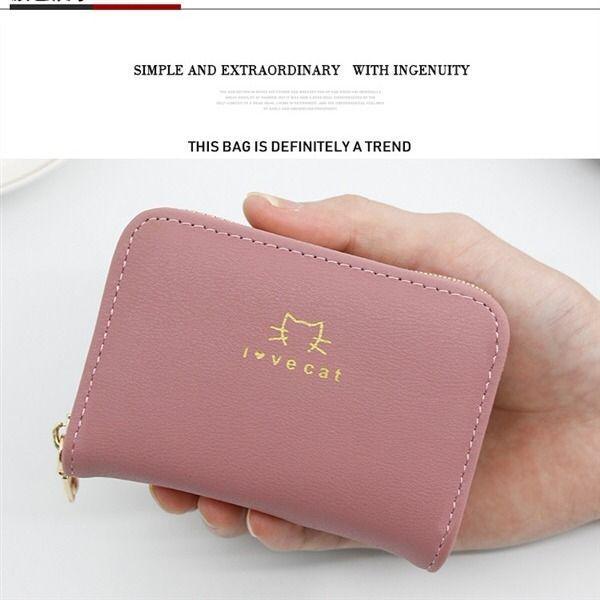 Женский кошелек-картхолдер на молнии - Много отделений для карт, Большая вместимость, Мини-кошелек для монет