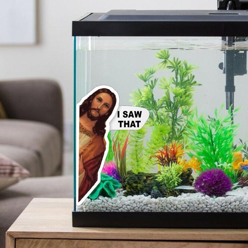 Christian Sticker Spoof Emblem Styling Motorcycle Bumper Label Laptop Jesus: I Saw That! DIY Skateboard Emblem IgPopular