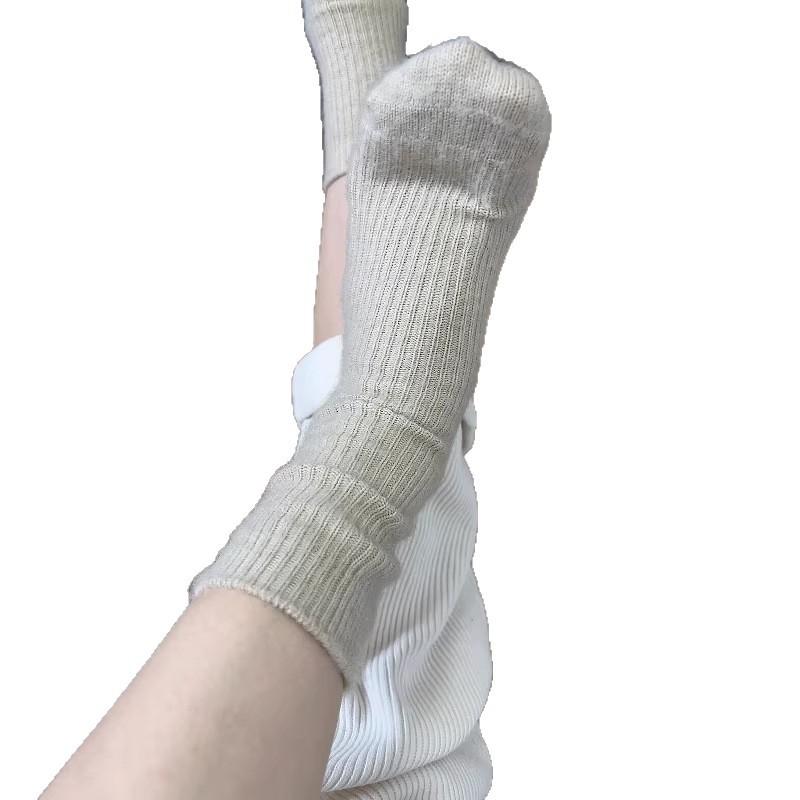 Solid Color Versatile Wool Socks Autumn And Winter Velvet Warm Men'S And Women'S Same Medium Tube Socks Stacked Home Floor Socks Sleep Socks