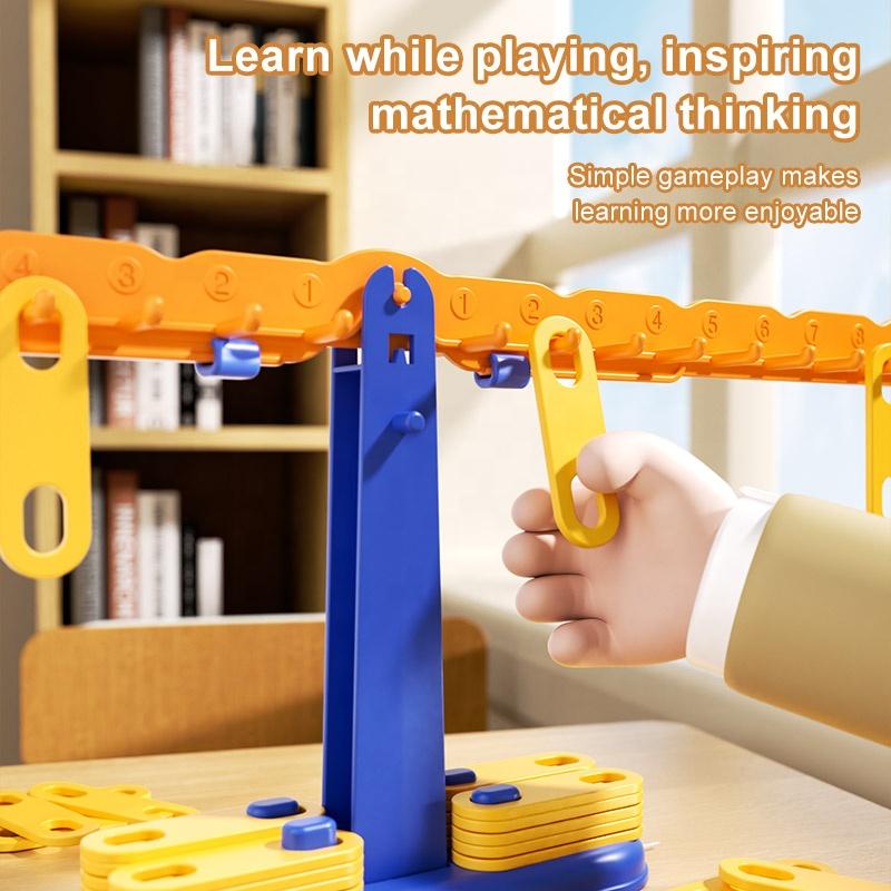 Customized Mathematics Teaching Material Plastic Balance Pan Balance for Kids Education Toys Mathematical Balance Toy