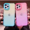 Shockproof Gradient Transparent Phone Case For Iphone 14 13 Pro Max 12 11 Pro Max Xr Xs X 14plus 13 Clear Soft Bumper Back Cover