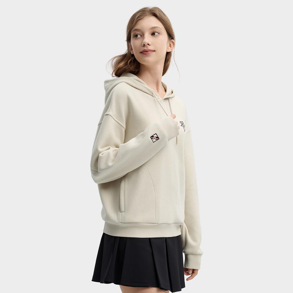 Fila Оригинальная Модная Личность Трендовый Минималистичный Ретро Спортивный Повседневный Удобный Универсальный Худи Женские худи Миндальный Хаки F11W619212FBG