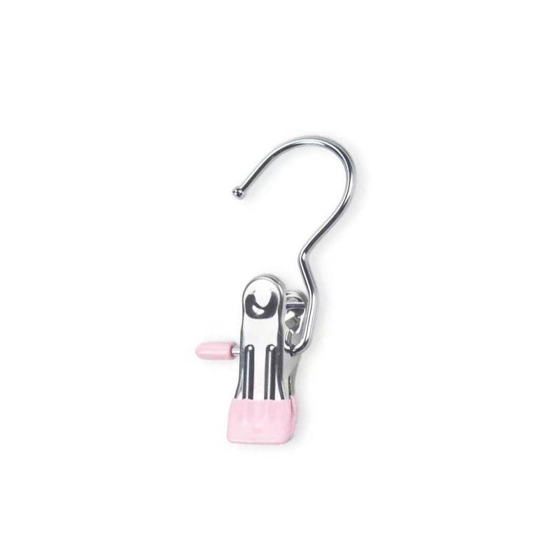 10Pcs Stainless Steel Clothes Hangers with Clips, Hanging Underwear Socks Stockings Drying Rack