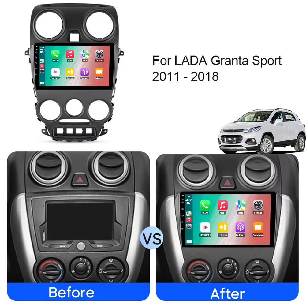 Автомобильное радио Carplay для LADA Granta Sport 2011 - 2018 Навигация GPS Android Auto Мультимедийный проигрыватель Стереоблок WiFi BT Нет 2din 4G