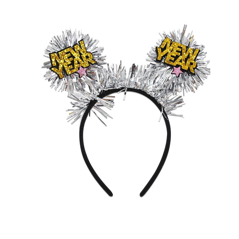 Wear-resistant 2025 New Year Headbands Black Gold Cosplay Headbands Costume Party Accessories