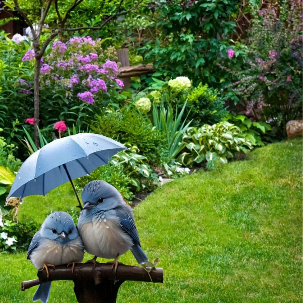 Acrylic Bird Garden Pile Cute Animal Mini Figurine Crafts Garden Stake Courtyard