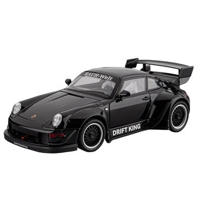 1/22 Porsche 993 RWB 911 Суперкар Металлическая модель автомобиля Игрушка Литье под давлением Металлическое литье Звук и свет Автомобильные игрушки для детей Транспортное средство