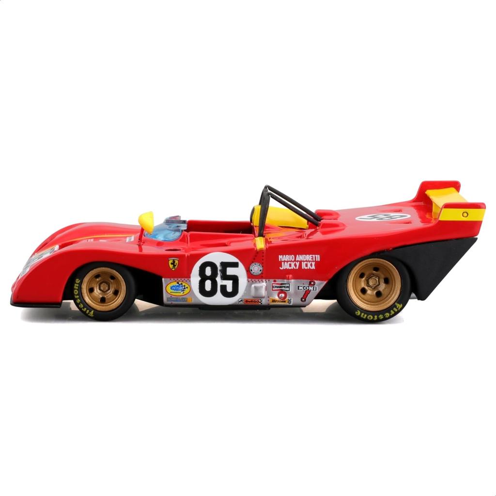 Bburago Scale Ferrari 312 P 1972 Red Race Sports Car Diecast Model Car Finished Product 1/43 #85 / 18-36302