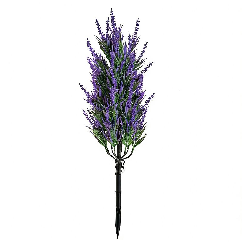 No Fade Lavender Tree Ground Stake UV Resistant Fake Flower Sprigs Maintenance Free
