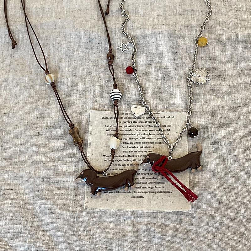 Ожерелье с подвеской в виде шарфа «Такса» — уникальная, универсальная мода для женщин