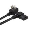90° US 3-Pin Cloverleaf SVT SJT 3-Core 18AWG L-Shaped Angled Power Cord