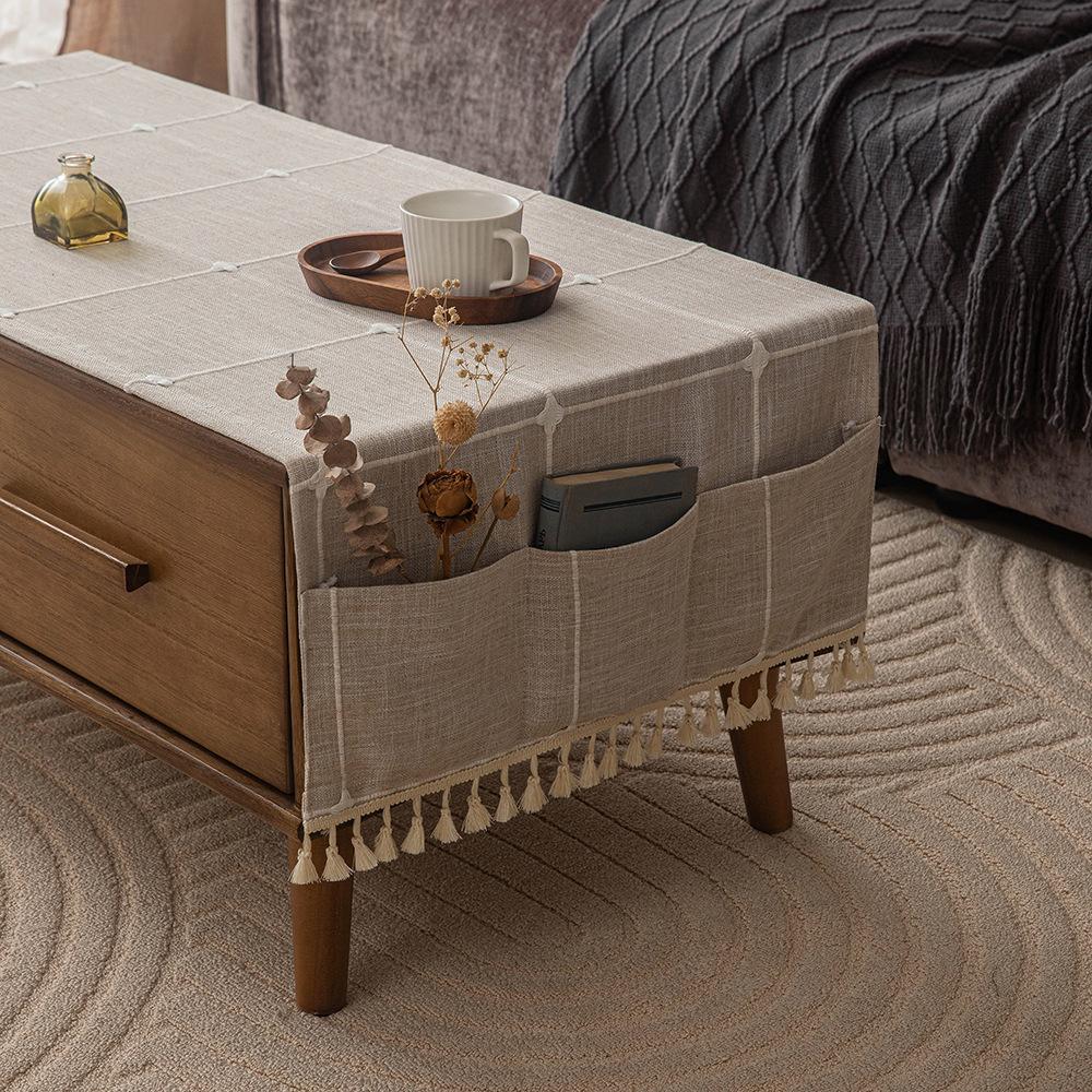 Водонепроницаемая и пыленепроницаемая скатерть, утолщенная жаккардовая накидка на журнальный столик, чехол для тумбы под телевизор, чехол с карманами для хранения для холодильника, тканевая декорация