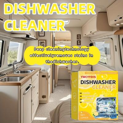 12 шт. Таблетки для очистки посудомоечной машины - Глубокая очистка, Дезодорация, Удаление жира - Свежий цитрусовый аромат - Идеально подходят для посудомоечных машин всех марок
