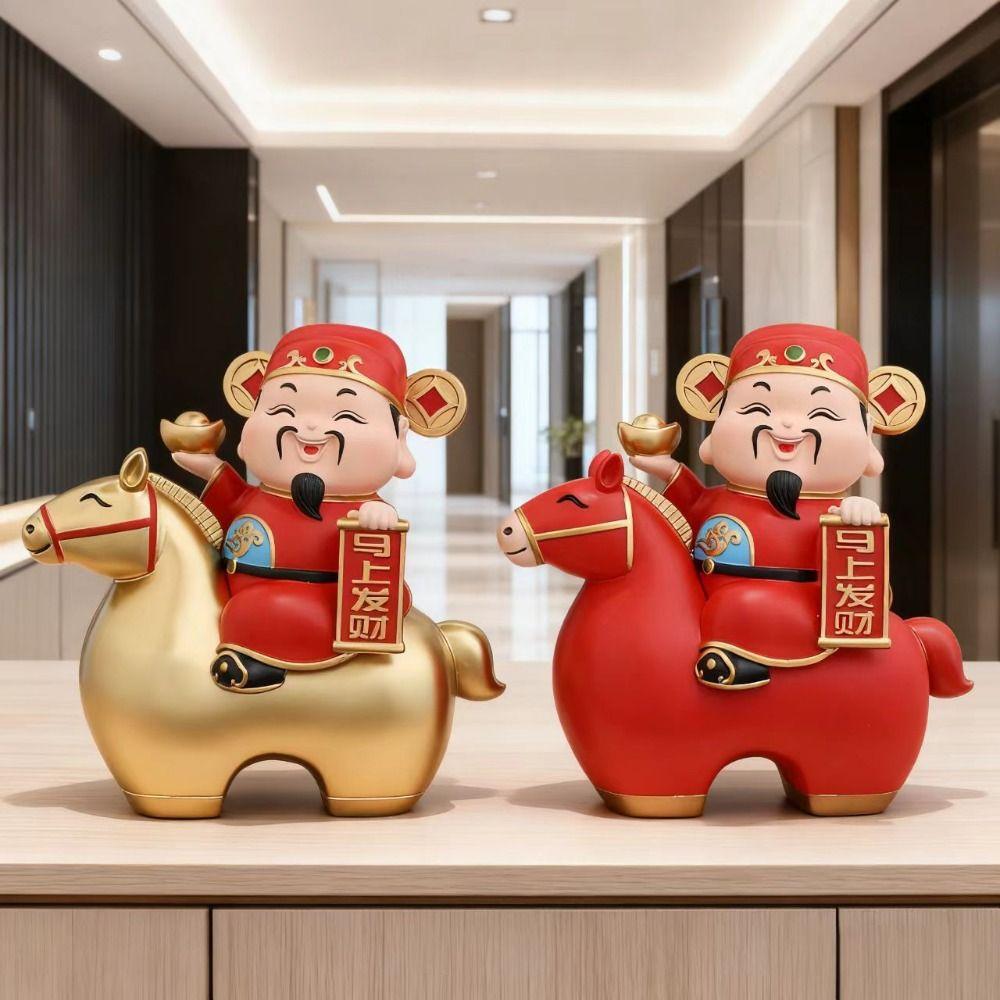 Новые фигурки лошадей в китайском стиле, декоративное украшение, счастливый талисман, бог богатства, символ богатства, дизайн года лошади