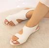 2025 Beach Shoes Women's Sandals Roman Open Toe Flat Leather Outdoor Ladies Casual Sandals Plus Size Summer Women 43 Sandalias