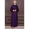 Women's Clothing Evening Dress Fashion Sequin Belted Stone Crepe Long Hijab Evening Dress 2516