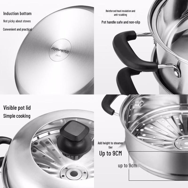 Joyoung 32cm Stainless Steel Multi-Function Steamer Pot