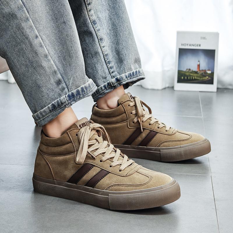 Autumn Platform Shoes Man Original Designer Mens High Top Sneakers Comfy Breathable Men Vulcanize Shoes Chaussures Homme