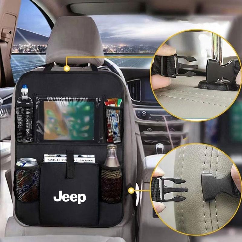 Vehicle Mounted Multifunctional Car Seat Back Sorage Bag For Jeep TRAILHAWK COMMANDER LIBERTY Wrangler Lanyard Car Accessories
