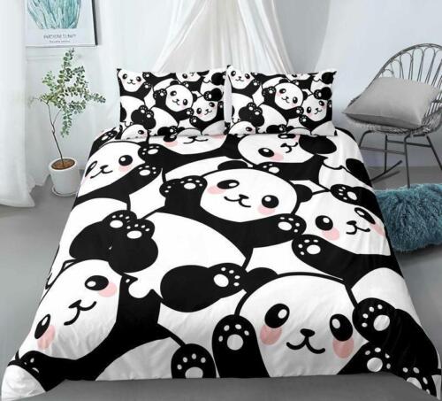 Panda Doona Quilt Duvet Cover Set Pillowcase Single Double Queen King Size Bed