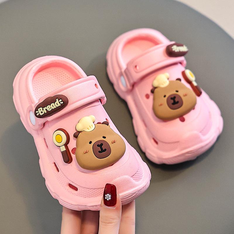 Girls Sandals Children Summer Baby Indoor Soft Bottom Toddler Non-slip Slippers Cartoon Boy Cave Shoes