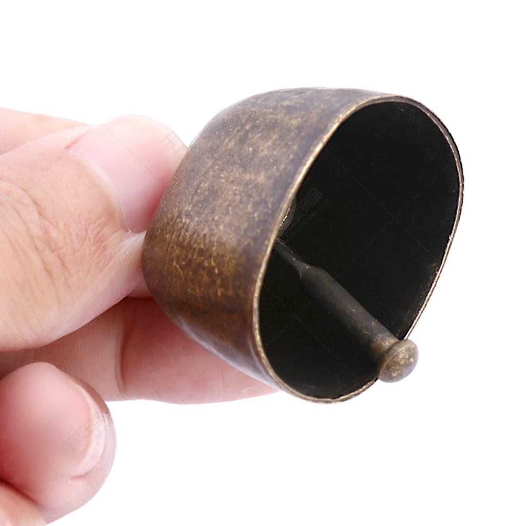 MrMrKura Cowbell Cow Horse Grazing Brass Bell Set Metal Bell Set of 6 Cow Horse Sheep Mini Bell Tin Livestock Animal Hemp Rope Farm Bronze Agriculture