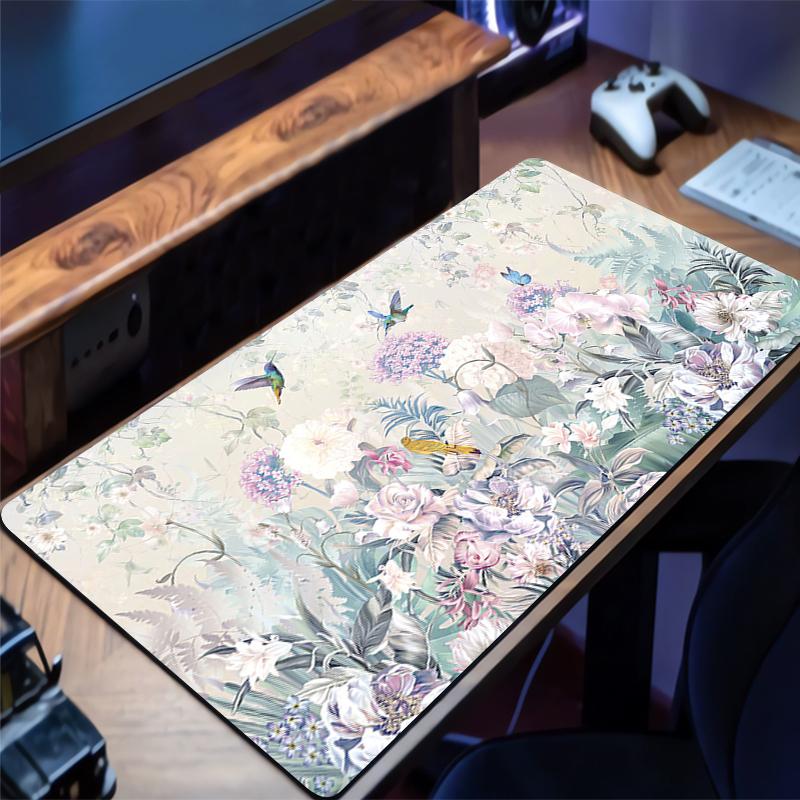Gaming Mouse Pad Hot Computer Office Game Table Mats Rubber Anti-slip Laptop Flower Pattern Keyboard Pad Mousepad Long Desk Mats