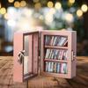 Creative Stress Reliever Miniature Display Bookshelf Ornament with 60 Pcs Mini Books Shake Away Your Anxiety