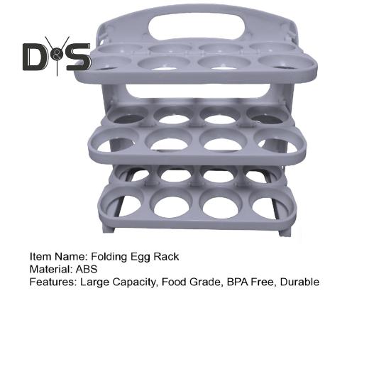 Egg Storage Container Large Capacity Food Grade BPA Free Foldable Design Portable Egg Holder Refrigerator Tray