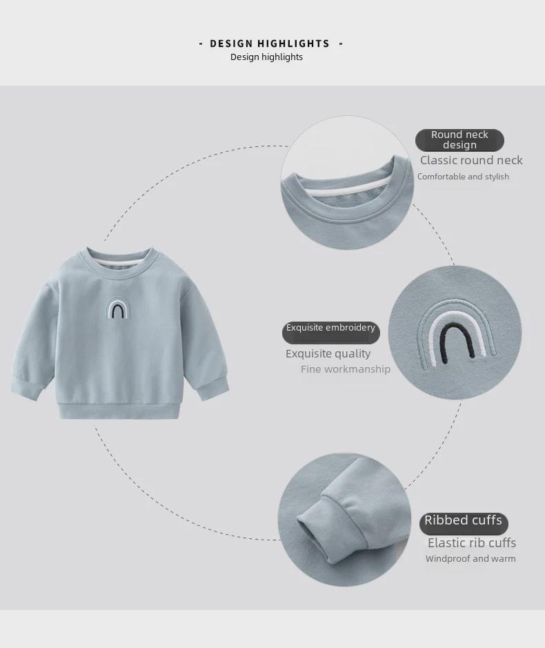Stylish Baby Casual Round Neck Sweater for Boys & Girls - Autumn Pullover