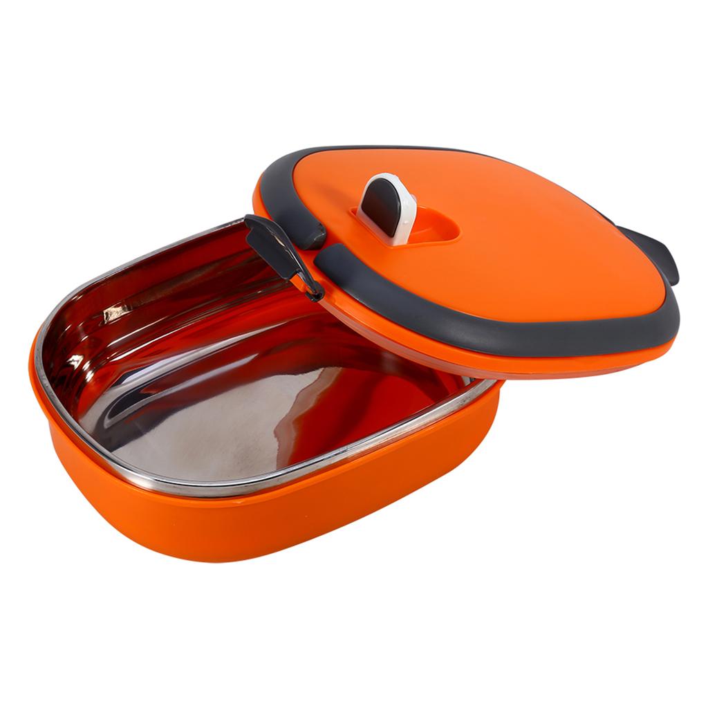 Изолированная нержавеющей сталью коробка для обеда ужина хранения еды 1 слой оранжевый