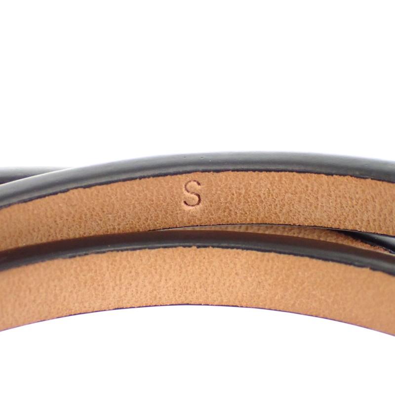 LOEWE  J242TWLX03 S bracelet black Calfskin/Brass Women
