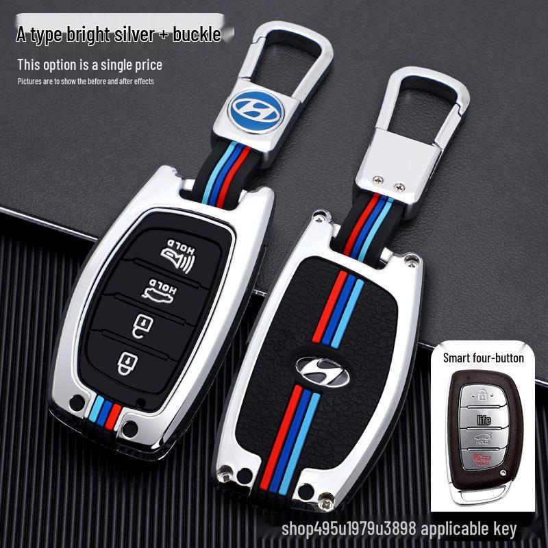 Hyundai Key Case for Ix35, Elantra, Langdong, Mingtu, Ix25, Sonata - Men's Car-Specific Shell with Buckle