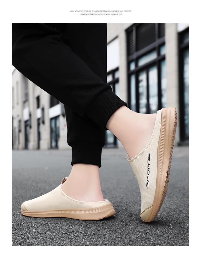 Мужские летние дышащие легкие шлепанцы: Мягкая подошва, повседневная носка