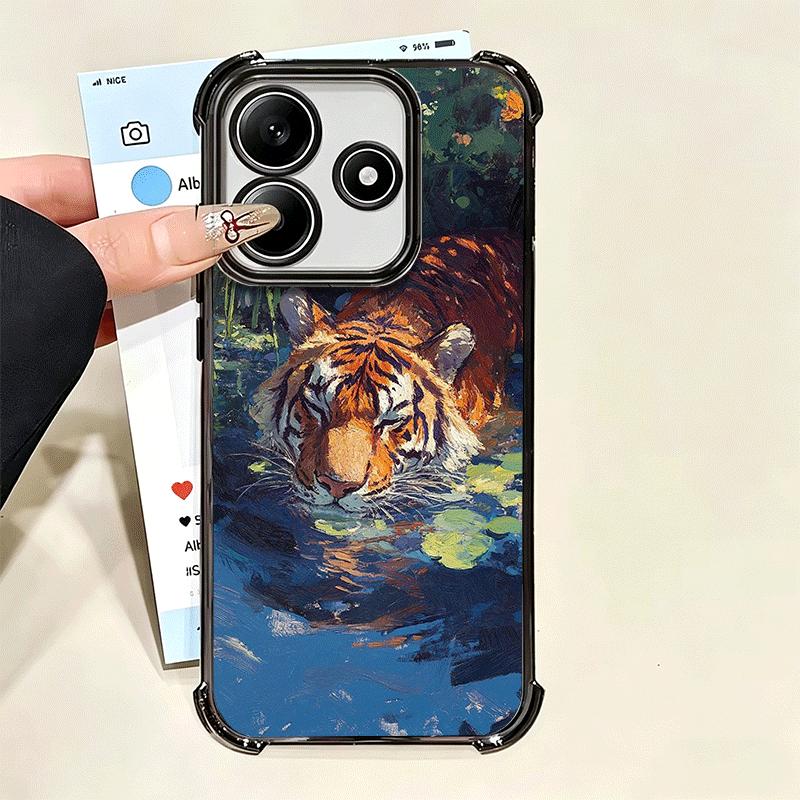 Премиальный чехол для телефона с рисунком тигра, мягкий, для Xiaomi Poco X7 X8 Pro Max X6 X5 X3 F8 Ultra F7 M8 M7 M5S Redmi 15C 15A 15 14C 13C