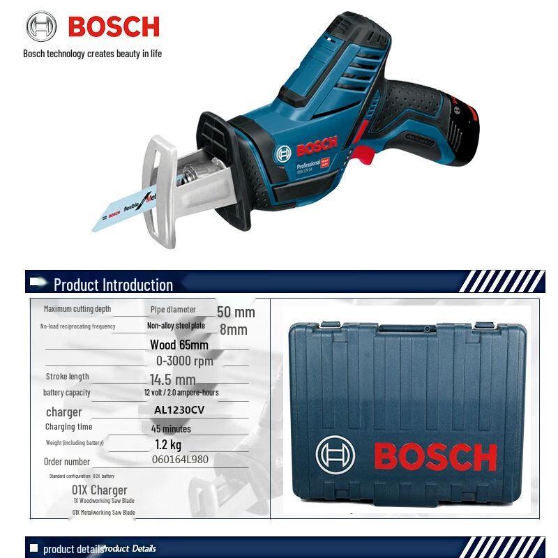 Bosch Cordless Reciprocating Saw CN plug (adapter included)