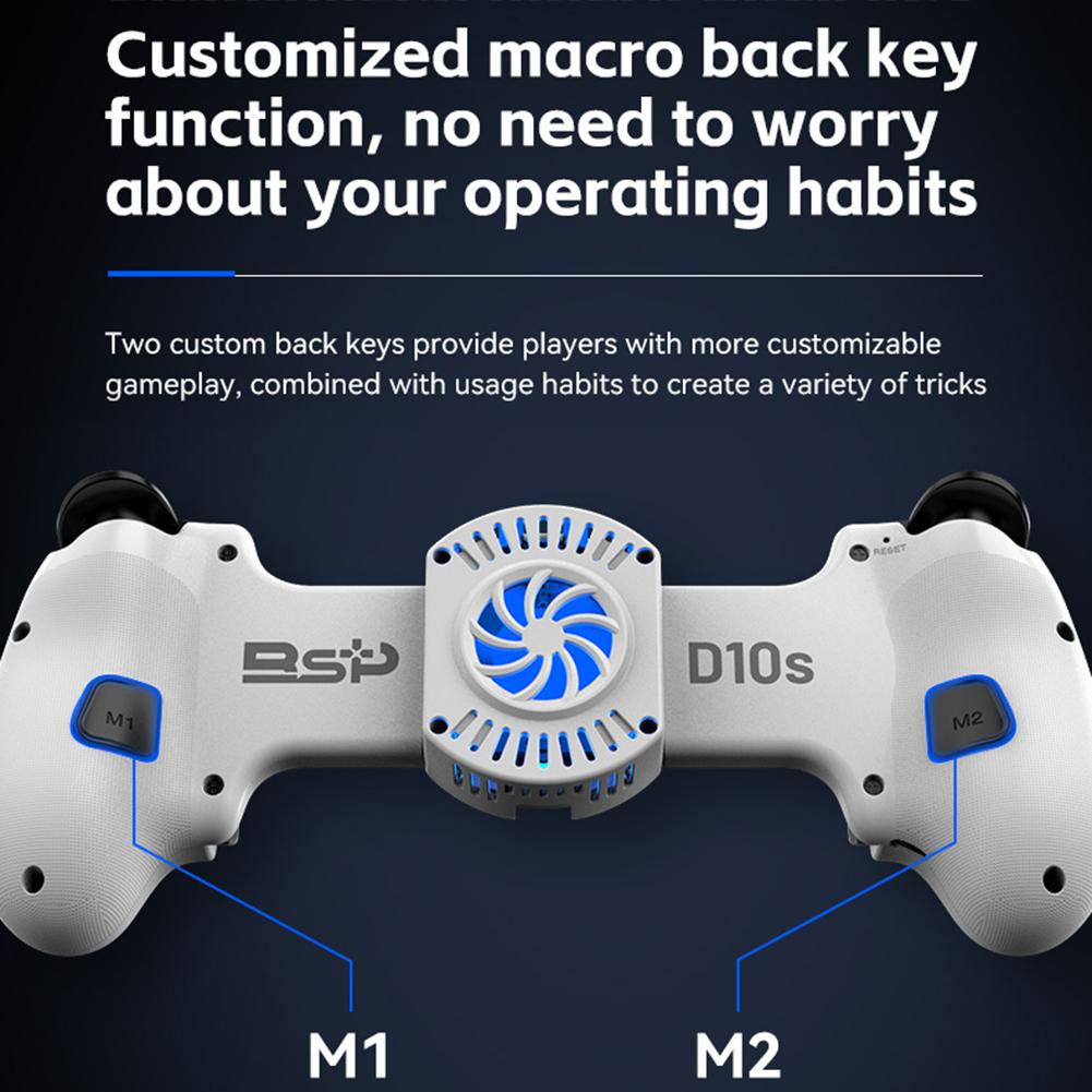 Телескопический геймпад для сотового телефона с охладителем, совместимый с Bluetooth, 5.2, двойная вибрация, поддержка потоковой передачи на PS3/PS4/NS Switch/Xbox/PC