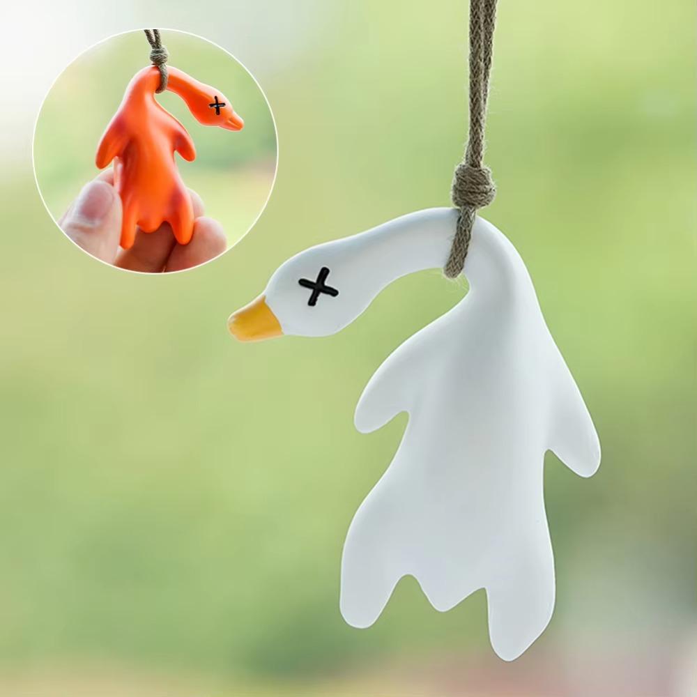 Cute Duck Rearview Mirror Decoration Mini Swing Duck Car Hanging Pendant