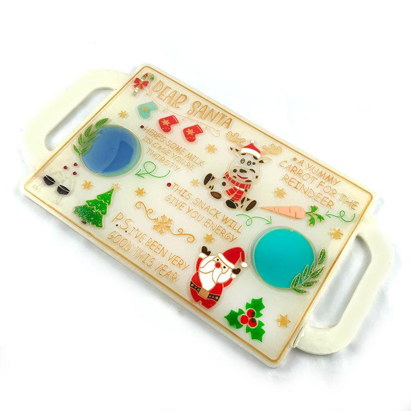 Рождественский поднос, смоляная форма, силиконовая форма, сервировочная доска, поднос, эпоксидная форма, декор своими руками