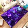 Cyberpunk Urban Nightscape Printed Carpet, Living Room Bedroom Home Decoration Carpet, Bathroom Anti-skid Rugs for Bedroom