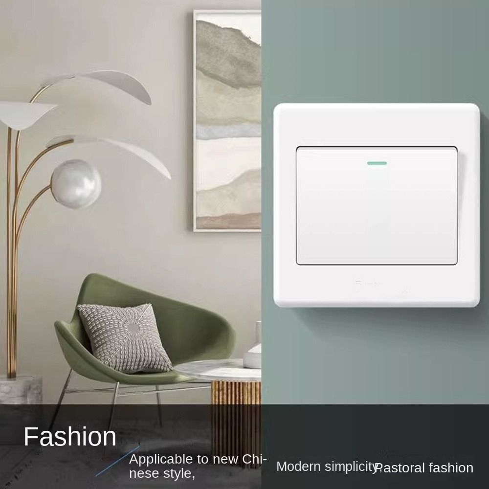 С люминесцентным индикатором света настенная панель выключателя света домашние аксессуары кнопки включения/выключения