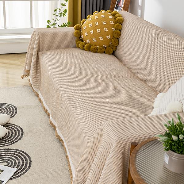 Одеяло для дивана-полотенца, однотонное вязаное покрывало для дивана, одеяло, клетчатое полотенце, чехлы, защитный чехол, домашний декор