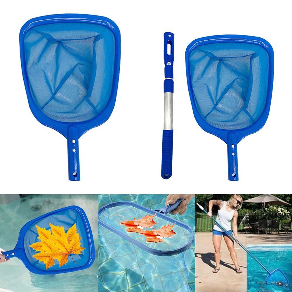 Cleaning Telescopic Rod Filter Aluminum Swimming Pool Sweeping Net Clean Tool Reusable